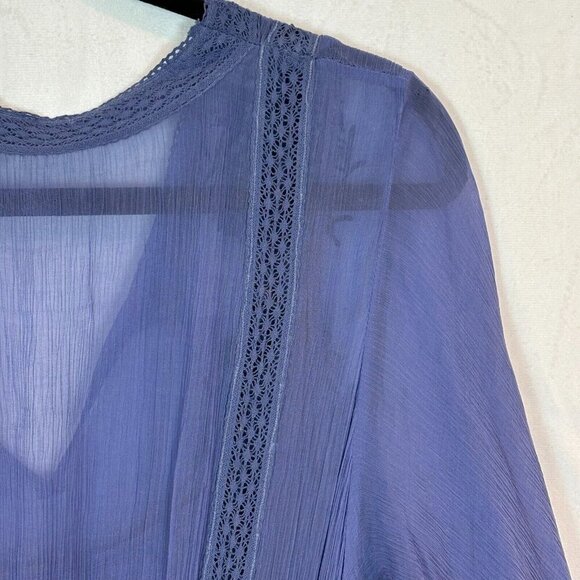 Sundance Led By Dreams Women's Floral Embroidered Drop Waist Midi Dress Petite L - Picture 11 of 14